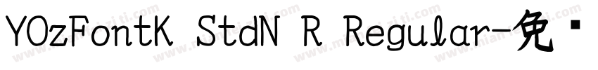 YOzFontK StdN R Regular字体转换